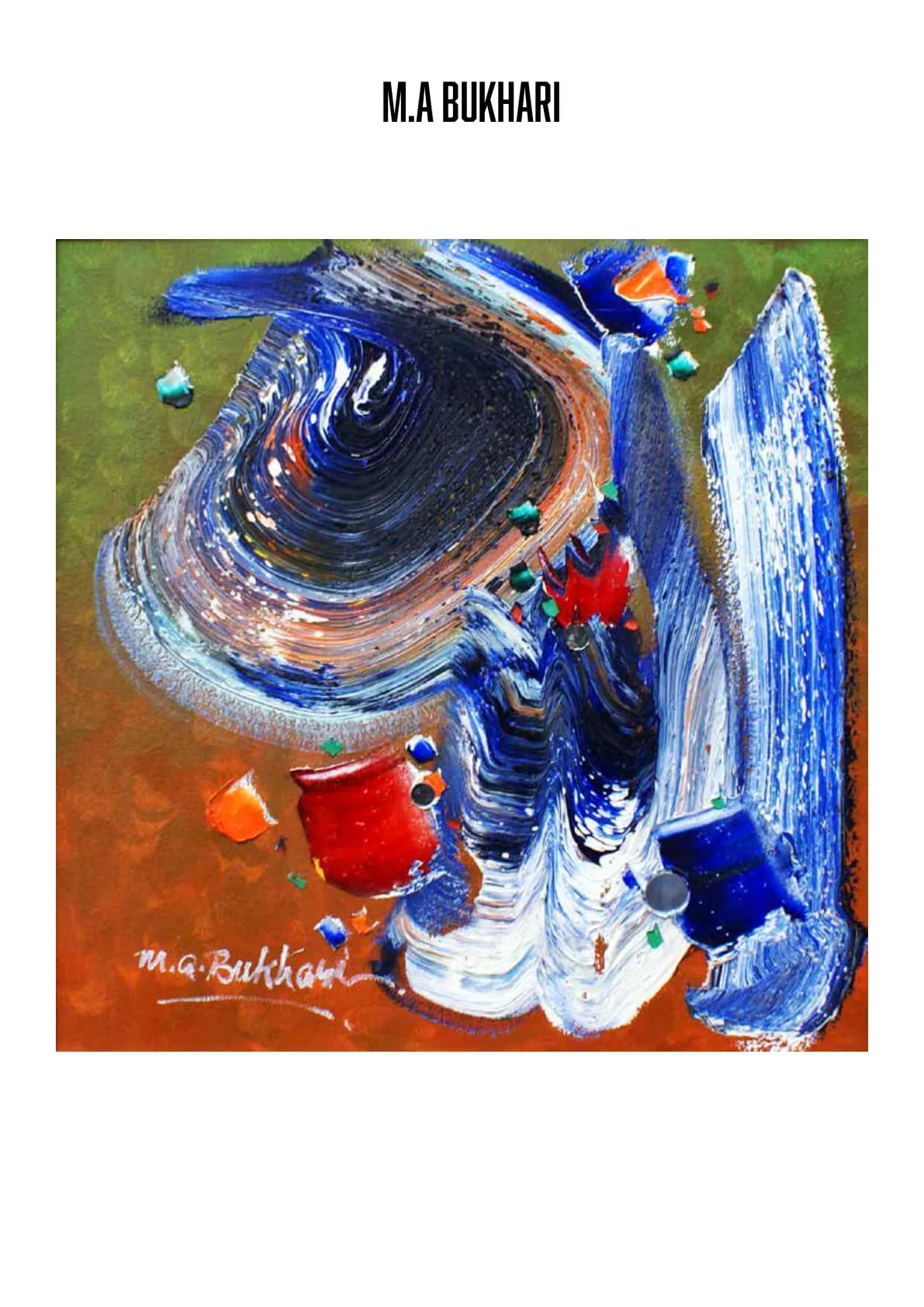 M.A. Bukhari — Oil on Canvas, 36×16