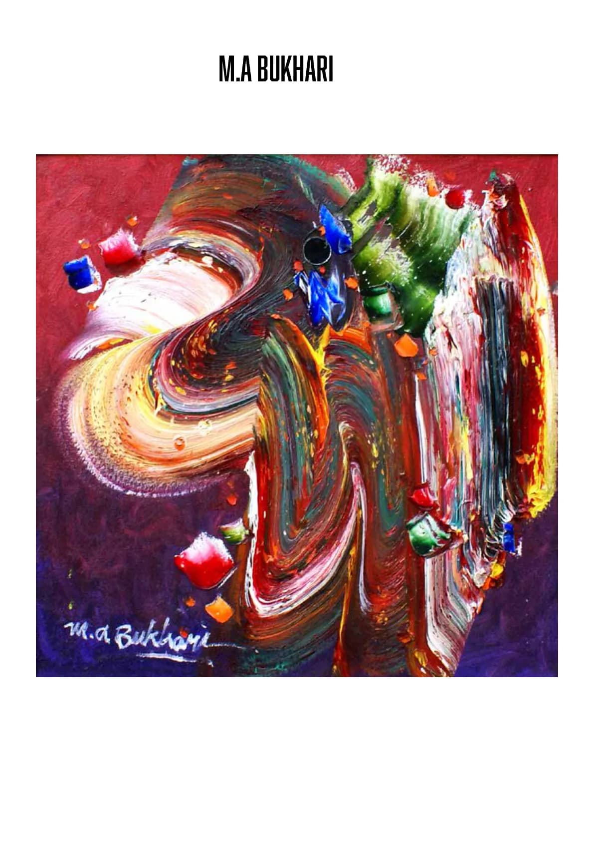 M.A. Bukhari — Oil on Canvas, 16×16