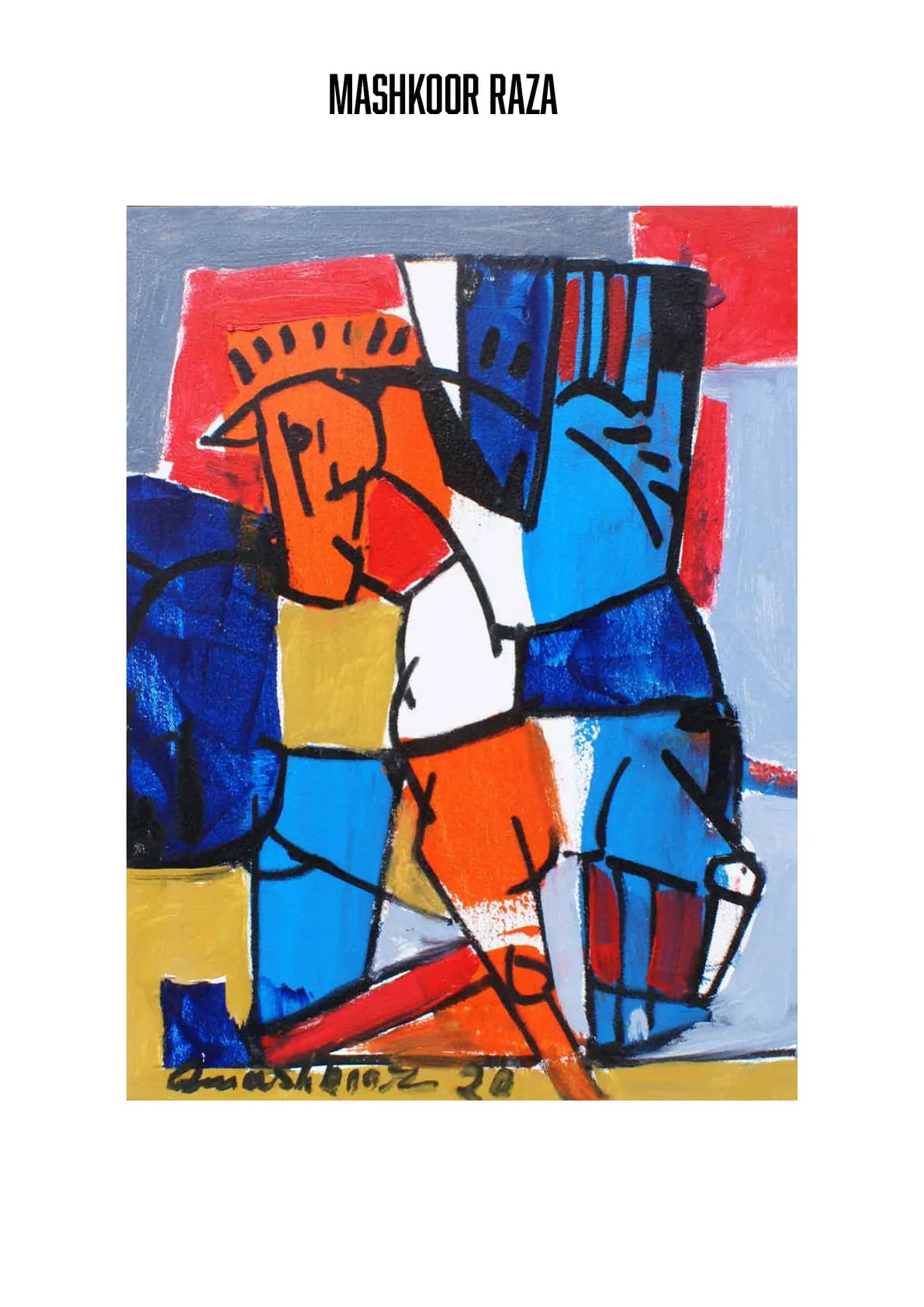 Mashkoor Raza — Oil on Canvas, 12×16