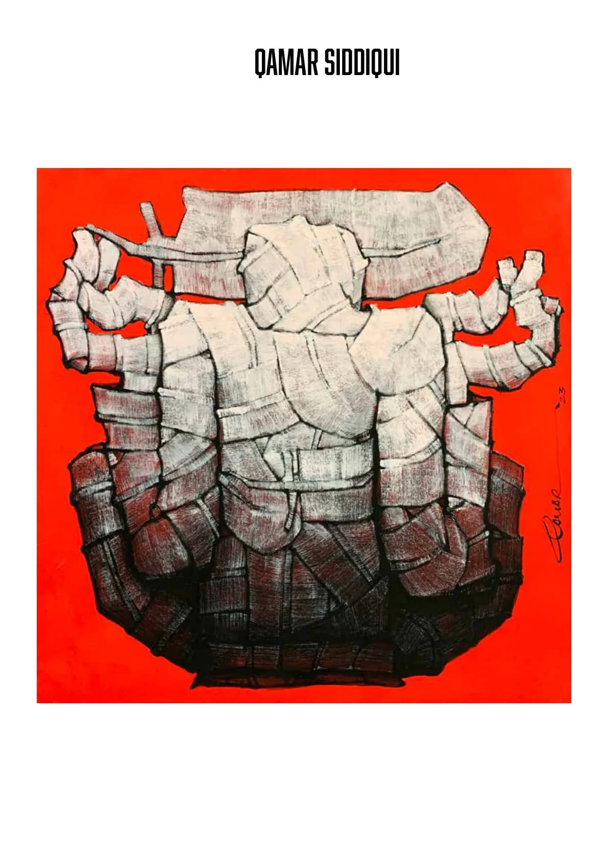 Qamar Siddiqui — Acrylic on Canvas, 24×24